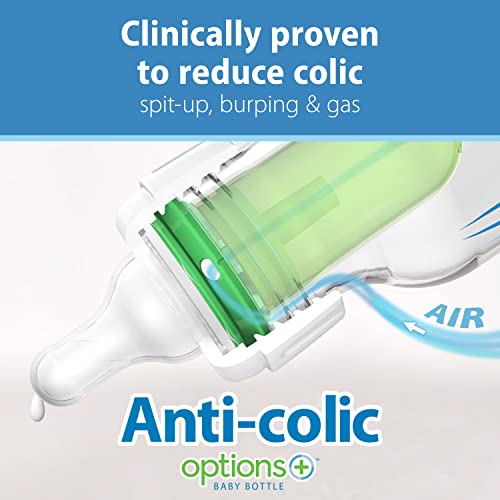 Dr Browns Natural Flow Anti Colic Options Narrow Glass Baby Bottle 8 oz250 mL with Level 1 Slow Flow Nipple 2 Pack 0m 0 1 belly baby and beyond