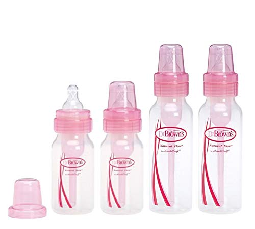 Dr Browns Pink Bottles 4 Pack 2 8 oz Bottles and 2 4 oz Bottles 0 belly baby and beyond