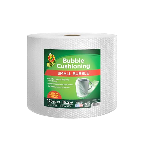 Duck Brand Small Bubble Cushioning Wrap for Moving Shipping 175 FT Bubble Packing Wrap for Extra Protection Packaging Boxes Mailers Clear Bubble Roll Moving Supplies Perforated Every 12 IN 0 belly baby and beyond