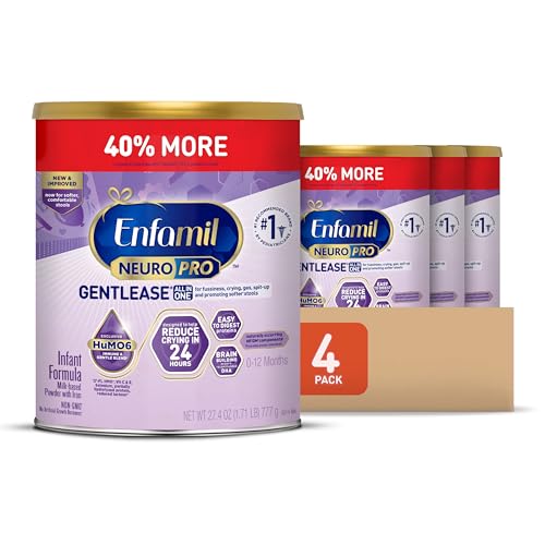 Enfamil NeuroPro Gentlease Baby Formula Infant Formula Nutrition Brain Support that has DHA HuMO6 Immune Blend Designed to Reduce Fussiness Crying Gas Spit up in 24 Hrs has Prebiotics to Promote Softe 0 belly baby and beyond