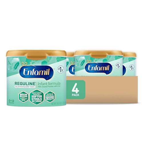 Enfamil Reguline Baby Formula Milk Based Infant Nutrition Dual Prebiotics for Soft Comfortable Stools within 1 Week of Use Omega 3 DHA for Immune Support Reusable Powder Tub 78 Oz 0 belly baby and beyond