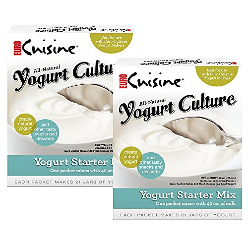 Euro Cuisine RI1020 All Natural Yogurt Culture Starter for Dairy Free Whole Milk Protein Yogurt Probiotic Yogurt Pouches for Homemade Yogurt 2pack 0 belly baby and beyond