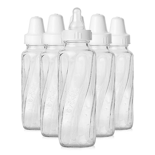Evenflo Feeding Classic Glass Bottle Twist Bottles 8 Oz 1 Pack of 6 Bottles 0 belly baby and beyond