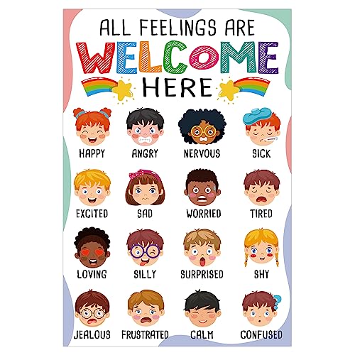 FLYAB Feelings Chart Poster for Kids Emotions Chart Learning Poster for Toddlers Kids Feelings Poster Educational Poster for Bulletin Board Back to School Teacher Supplies 0 belly baby and beyond