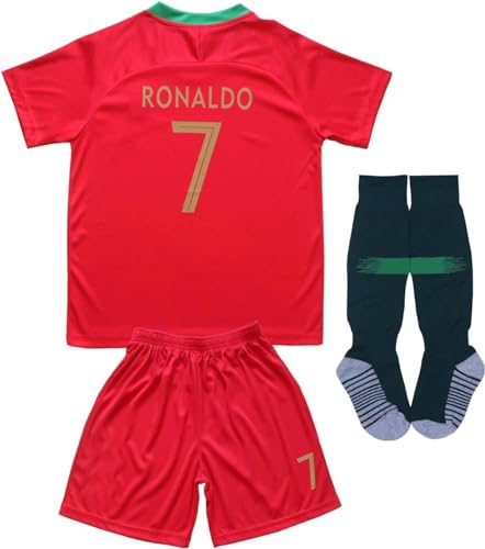 FPF 2018 Lisbon 7 Home Red Kids Soccer Football Jersey Gift Set Youth Sizes 0 belly baby and beyond