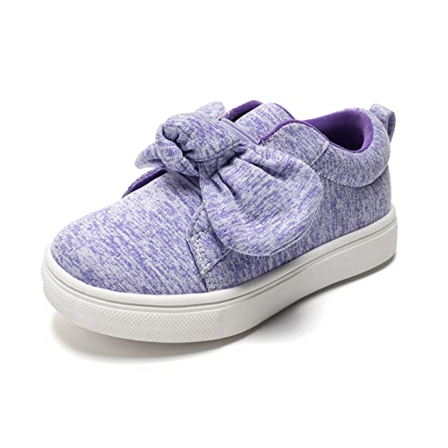 FUNKYMONKEY Girls Sneakers Lightweight Cute Bowknot Casual Walking Shoes for ToddlerLittle Kids 0 belly baby and beyond