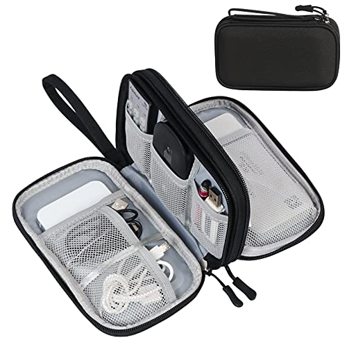 FYY Travel Cable Organizer Pouch Electronic Accessories Carry Case Portable Waterproof Double Layers All in One Storage Bag for Cord Charger Phone Earphone Black 0 belly baby and beyond