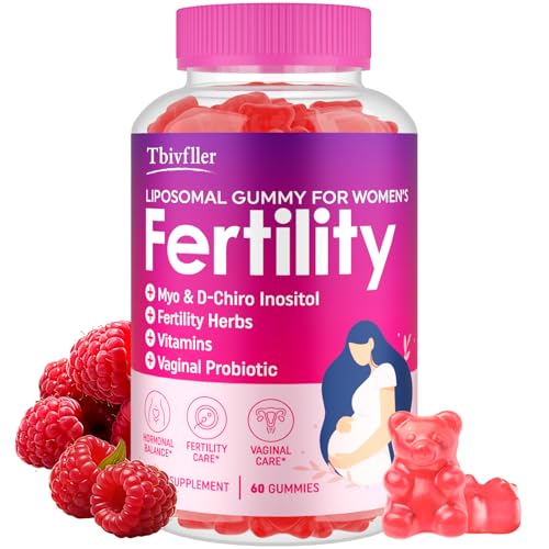 Fertility supplements for women Prenatal Vitamins for Women with Myo Inositol D Chiro Inositol Folate Herbs for Hormonal Balance Fertility Vaginal Care 60 Prenatal Gummies Raspberry 0 belly baby and beyond
