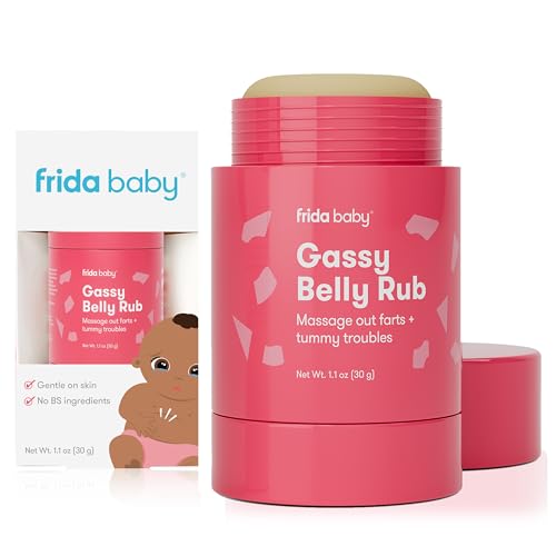 Frida Baby Gassy Belly Rub Infant Gas Relief Baby Gas Relief Rub for Belly Massages Made with Natural Oils 0 belly baby and beyond