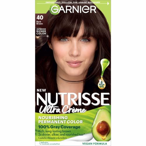 Garnier Hair Color Nutrisse Nourishing Creme 40 Dark Brown Dark Chocolate Permanent Hair Dye 1 Count Packaging May Vary 0 belly baby and beyond