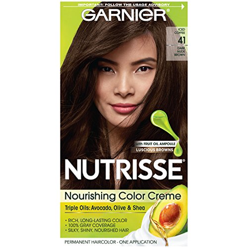 Garnier Hair Color Nutrisse Nourishing Creme 41 Dark Nude Brown Iced Coffee Permanent Hair Dye 1 Count Packaging May Vary 0 belly baby and beyond