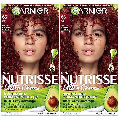 Garnier Hair Color Nutrisse Nourishing Creme 66 True Red Pomegranate Permanent Hair Dye 2 Count Packaging May Vary 0 belly baby and beyond