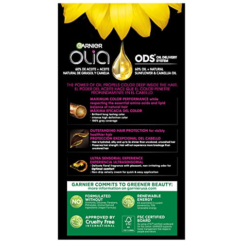 Garnier Hair Color Olia Ammonia Free Brilliant Color Oil Rich Permanent Hair Dye 6 123 Lightest Golden Brown 1 Count Packaging May Vary 0 0 belly baby and beyond
