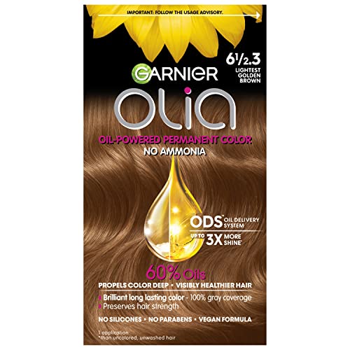 Garnier Hair Color Olia Ammonia Free Brilliant Color Oil Rich Permanent Hair Dye 6 123 Lightest Golden Brown 1 Count Packaging May Vary 0 belly baby and beyond