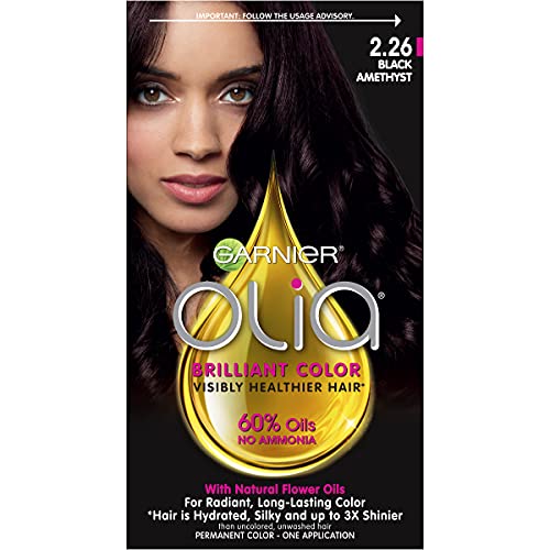 Garnier Olia Hair Color Ammonia Free Hair Dye Permanent Hair Color 226 Black Amethyst Packaging May Vary 1 Count 0 belly baby and beyond