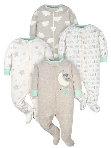 Gerber Baby Boys 4 Pack Sleep N Play Footie 0 belly baby and beyond