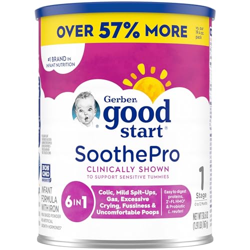 Gerber Good Start Baby Formula Powder SoothePro Comforting Probiotics Stage 1 306 Ounce 0 belly baby and beyond