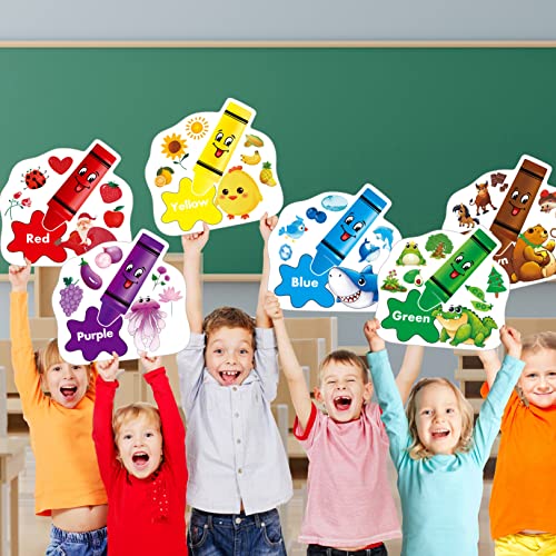 Gethelud 10 PCS Color Posters Color Cutouts Bulletin Board Set Fruit Animal Plant Word Color for Toddler Kid Learning Color Family Classroom Decoration Supplies 12 x 115 0 2 belly baby and beyond