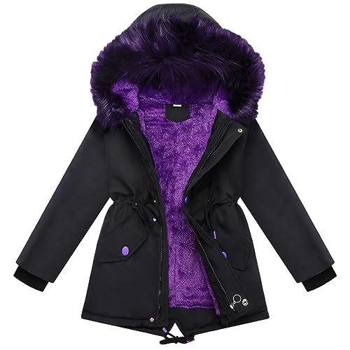 Girl Winter Coats Heavyweight Hooded Puffer Jacket Kid Parka Fleece Snow Outwear 0 belly baby and beyond