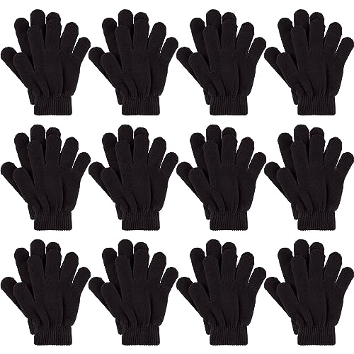Glooarm 12 Pairs Kids Gloves Winter Toddler Gloves Full Fingers Knit Gloves Children Stretchy Warm Gloves Bulk for Boys Girls 0 belly baby and beyond