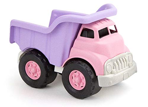 Green Toys Dump Truck PinkPurple CB Pretend Play Motor Skills Kids Toy Vehicle No BPA phthalates PVC Dishwasher Safe Recycled Plastic Made in USA 0 belly baby and beyond