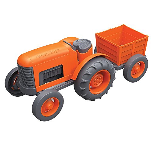 Green Toys Tractor Vehicle Orange 0 belly baby and beyond