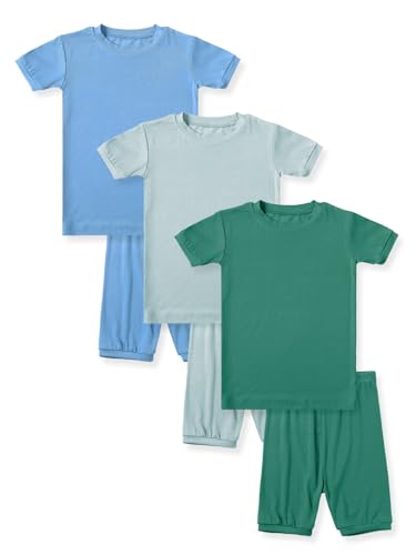 HAPIU Summer Rayon from Bamboo Toddler Pajamas Short Sleeve Set Pjs Girls Boys Baby Kids 0 belly baby and beyond