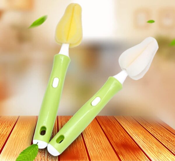 HLLMX 1PCS Baby Bottle Brush The Baby Nipple Brush Cleaning Brush to Replace The Head Sponge Bottle Brush for Washing Green GJ120 GJ120 0 2 belly baby and beyond