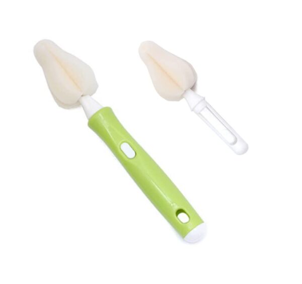 HLLMX 1PCS Baby Bottle Brush The Baby Nipple Brush Cleaning Brush to Replace The Head Sponge Bottle Brush for Washing Green GJ120 GJ120 0 belly baby and beyond