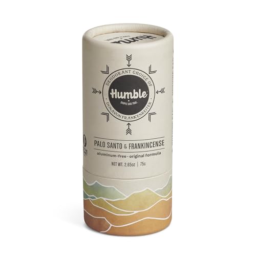 HUMBLE BRANDS Original Formula Plastic Free Aluminum free Deodorant Long Lasting Odor Control with Baking Soda and Essential Oils Palo Santo Frankincense 0 belly baby and beyond