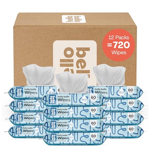 Hello Bello Extra Gentle Unscented Baby Wipes Made with 99 Water and Aloe for Babies and Kids 720 Count 0 belly baby and beyond
