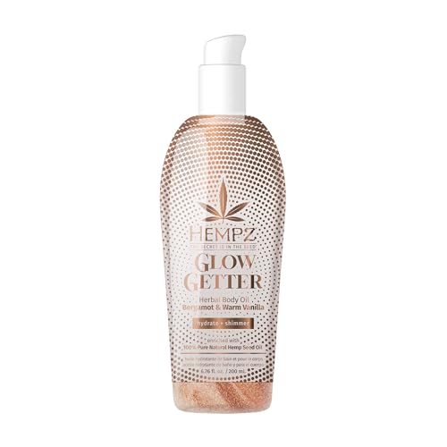 Hempz Glow Getter Hydrating Body Oil wth Shimmer 676 oz 0 belly baby and beyond