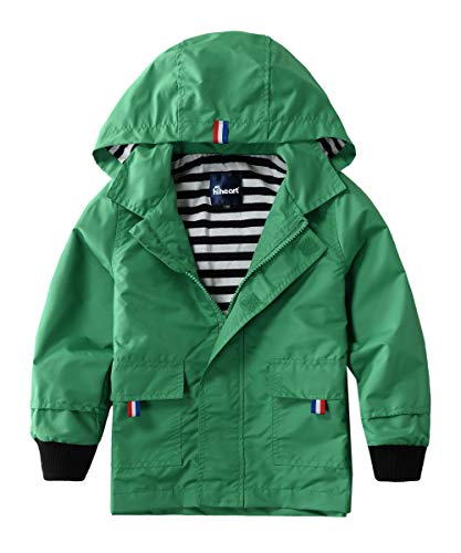 Hiheart Boys Girls Waterproof Hooded Jackets Cotton Lined Rain Jackets 0 belly baby and beyond