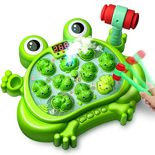 HopeRock Toys for 2 3 4 5 Year Old BoyToddler Toys Age 2 4 Whack A Frog Gamewith 5 Modes45 Levels9 Music Spray and Light up Baby Toy Gifts for Early Learning Birthday Gift for Toddler Boy Toys 0 belly baby and beyond