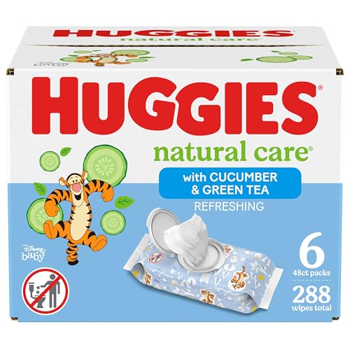 Huggies Natural Care Refreshing Baby Wipes Hypoallergenic Scented 6 Flip Top Packs 288 Wipes Total 0 belly baby and beyond