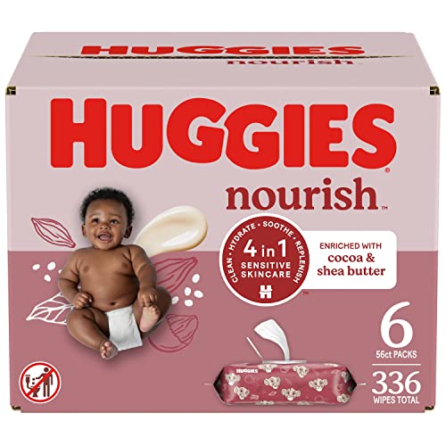 Huggies Nourish Scented Baby Wipes 6 Push Button Packs 336 Wipes Total 0 belly baby and beyond