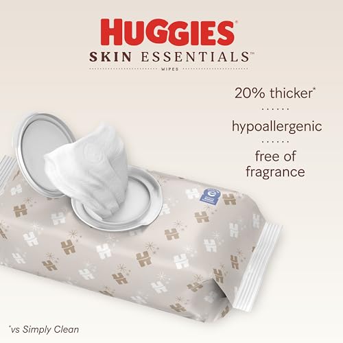 Huggies Skin Essentials Baby Wipes Hypoallergenic 99 Water 2 Flip Top Packs 112 Wipes Total 0 0 belly baby and beyond