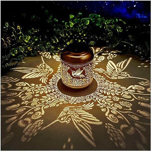 Hummingbird Solar Lanterns Outdoor Waterproof Hanging Solar Lights Hummingbird Gifts for Women Men Metal Bird Decorative LED Lanterns for Yard Patio Lawn Tabletop Pathway Landscape Garden Decor 0 belly baby and beyond