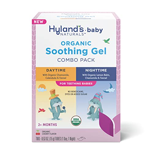 Hylands Baby Organic DayNight Soothing Gel Combo Pack Natural Relief of Oral Discomfort Irritability Swelling Easy to Apply Ages 2 Months Up 106 Ounce 2 Tubes of 053 oz 0 belly baby and beyond