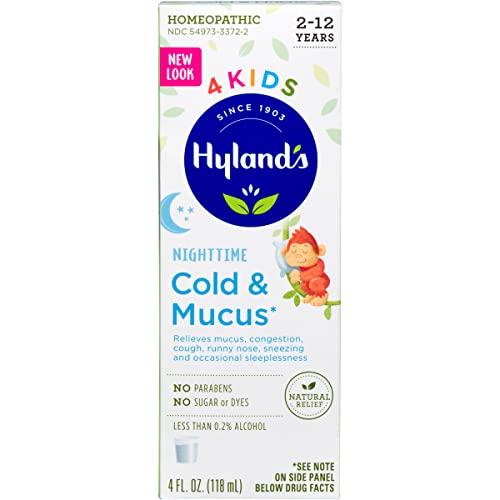 Hylands Cold Medicine for Kids Ages 2 Nighttime Cold n Mucus Relief Liquid Natural Relief of Mucus Congestion Runny Nose Cough 4 Ounces 0 belly baby and beyond
