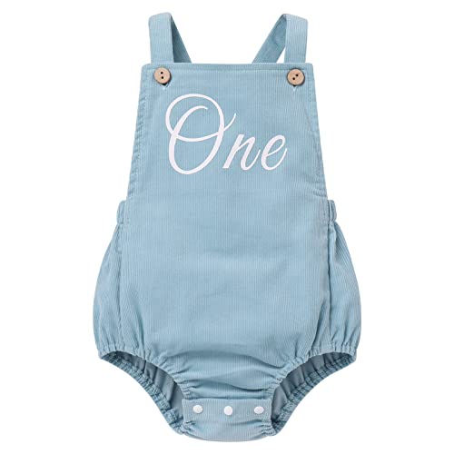 IMEKIS Baby Girls Boys Boho 1st Birthday Outfit Backless Overalls Romper for Cake Smash Photo Shoot 0 belly baby and beyond
