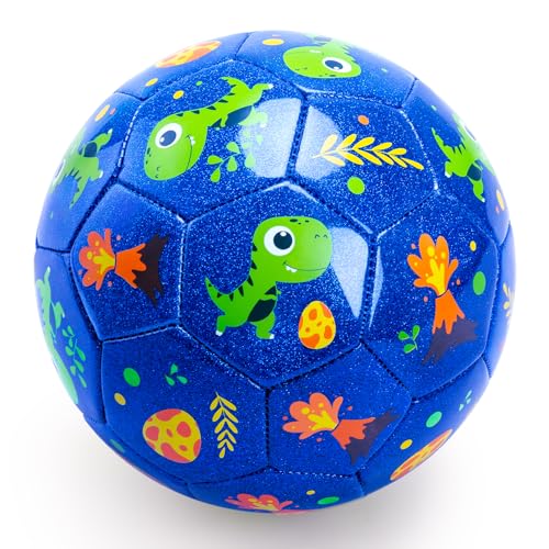 INPODAK Soccer Ball Size 2 Size 3 Cartoon Glitter Ball for Toddler Kids Baby 3 4 5 6 7 8 9 10 Years Indoor Outdoor Soccer Game Great Gift at Christmas Birthday Festival 0 belly baby and beyond