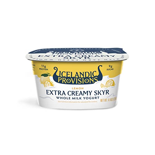 Icelandic Provisions Extra Creamy Skyr Lemon Whole Milk Yogurt 44 oz 0 belly baby and beyond
