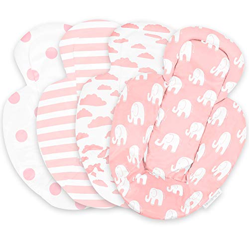 Infant Insert Compatible with 4Moms Mamaroo Rockaroo Car Seat Insert 2 Pack Reversible Infant Car Seat Insert Rockaroo Mamaroo Newborn Insert Soft Plush Minky Car Seat Head Support Insert 0 belly baby and beyond