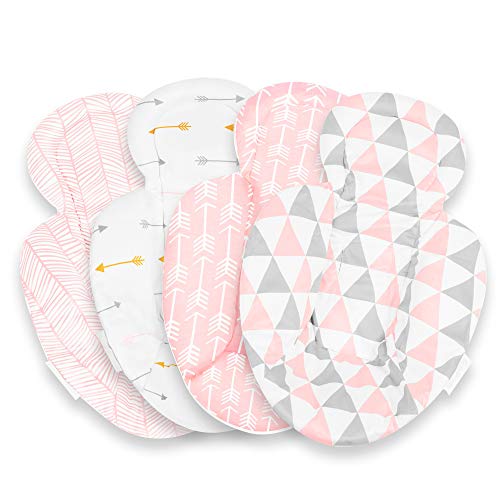 Infant Insert Compatible with 4Moms Mamaroo Rockaroo Car Seat Insert 2 Pack Reversible Infant Car Seat Insert Soft Plush Minky Car Seat Head Support Insert 0 belly baby and beyond