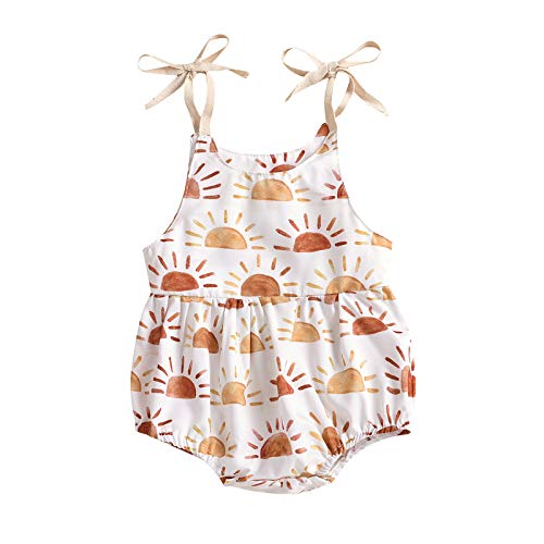 Infant Newborn Baby Girl Floral Romper Kids Spaghetti Strap One Piece Jumpsuit Shorts Toddler Summer Overall Clothes 0 belly baby and beyond