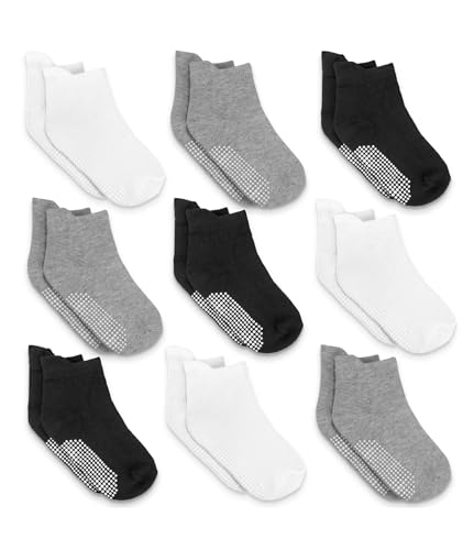 Infinno Baby Non Slip Ankle Socks 9 Pairs Toddler Socks with Grips for Kids Infants Boys and Girls 6 24 Months 1T 7T 0 belly baby and beyond