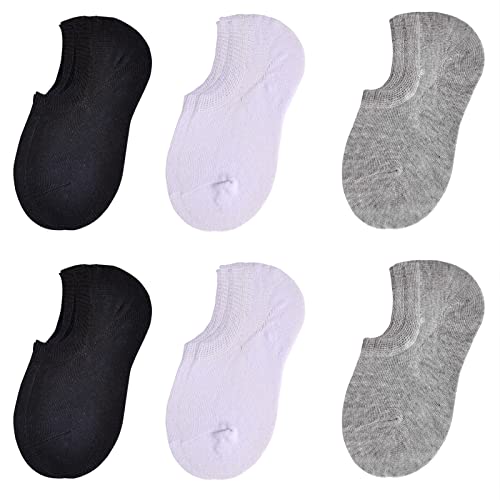 JORMATT Toddler No Show Socks Little Girls Boys Cotton Socks Anti Slip Low Cut Ankle Socks With Grips 6 12 Pairs 0 belly baby and beyond