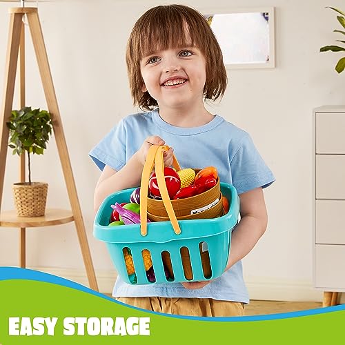 JOYIN Color Sorting Play Food Set Learning Toys for Boys Girls Cutting Food Toy Kitchen Accessories for Kids Toddler Sorting Fine Motor Skills Toy DaycarePreschool Educational Toys 0 4 belly baby and beyond