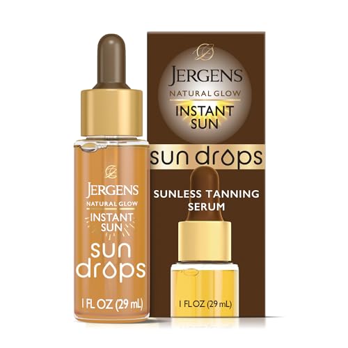 Jergens Natural Glow Instant Sun Drops Sunless Tanning for Face and Body Instant Sun Bronzing Drops 1 Fl Oz 0 belly baby and beyond